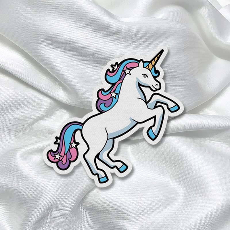 Beautiful Happy Unicorn Fashion Printed Iron On Patch for T-shirts, Bags, Jeans