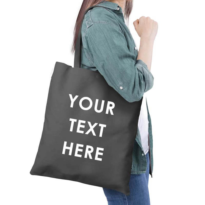 Customized Tote Bag - White Print Quote-thesqueakystore.myshopify.com