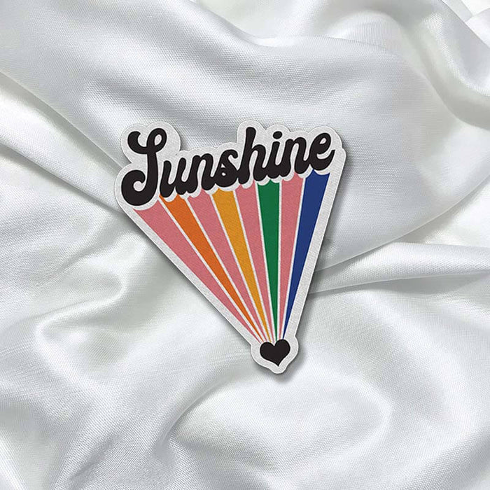 Colorful Sunshine Doodle Girly Fashion Printed Iron On Patch for T-shirts, Bags, Jeans - The Squeaky Store