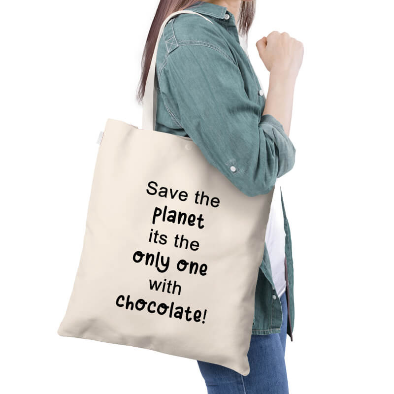 Save The Planet Funny Environmentalist Quote Slogan Multipurpose Printed Canvas Tote Bag-thesqueakystore.myshopify.com
