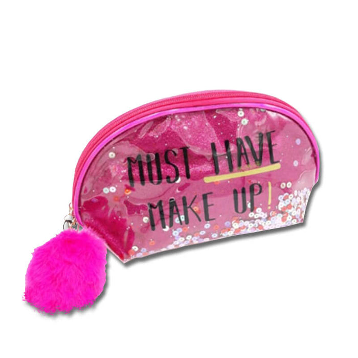 Unique Hot Pink Shining Makeup Pouch - The Squeaky Store
