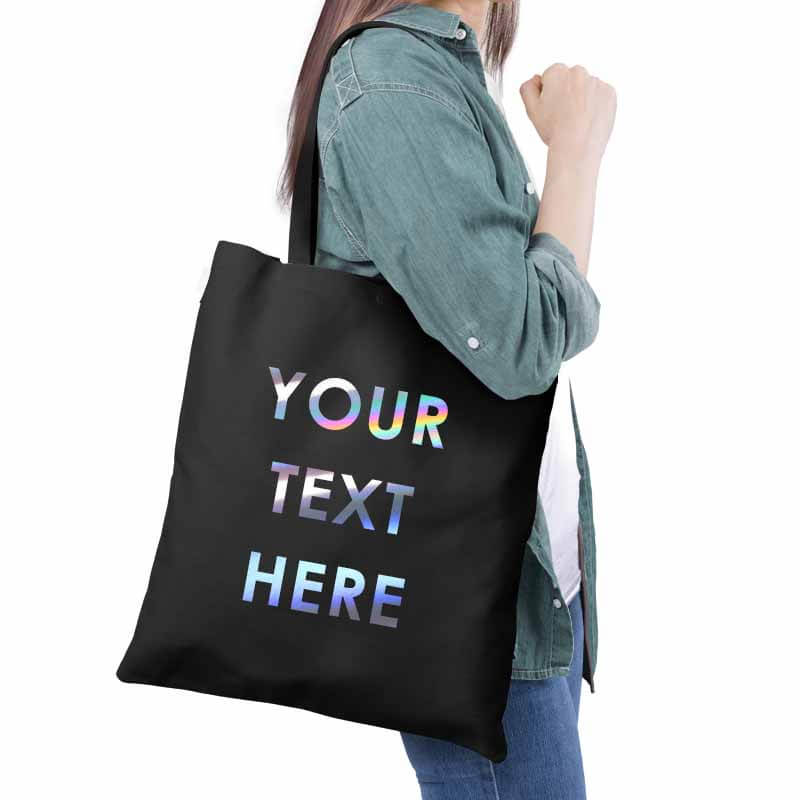 Customized Tote Bag - Holographic Print Quote-thesqueakystore.myshopify.com