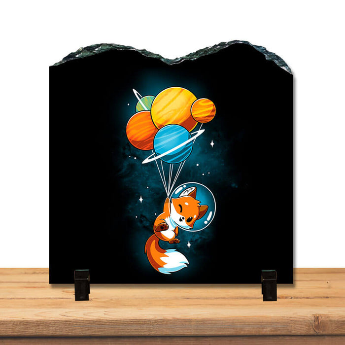 Cute Funny Fox In Space Planets Animal Lover Home Décor Stone Print-thesqueakystore.myshopify.com