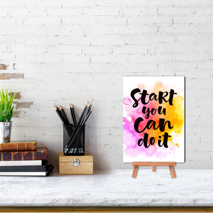 START You Can Do It Quote - Wall & Desk Decor Poster With Stand - The Squeaky Store