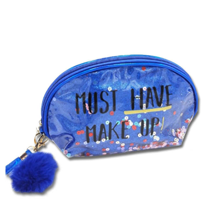 Unique Blue Shining Makeup Pouch - The Squeaky Store