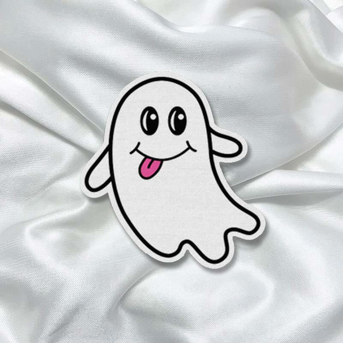 Cute Ghost Halloween Doodle Girly Fashion Printed Iron On Patch for T-shirts, Bags, Jeans - The Squeaky Store