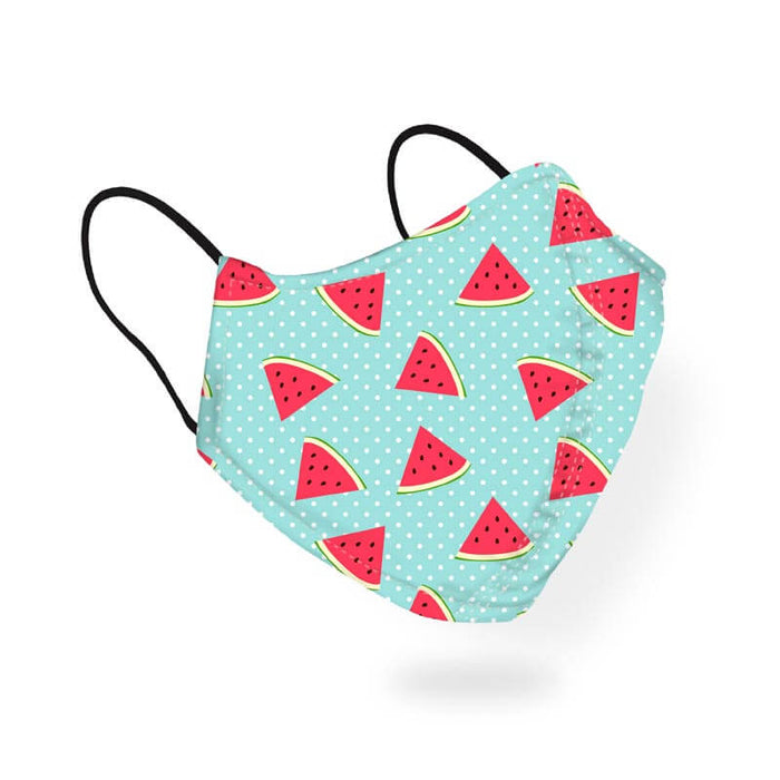 Watermelon Slices Fruity Pattern Designer Printed Face Mask-thesqueakystore.myshopify.com
