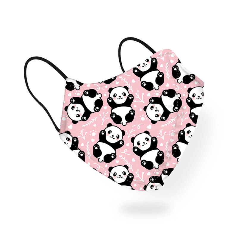 Cute Happy Panda Animal Lover Pattern Designer Printed  Face Mask-thesqueakystore.myshopify.com