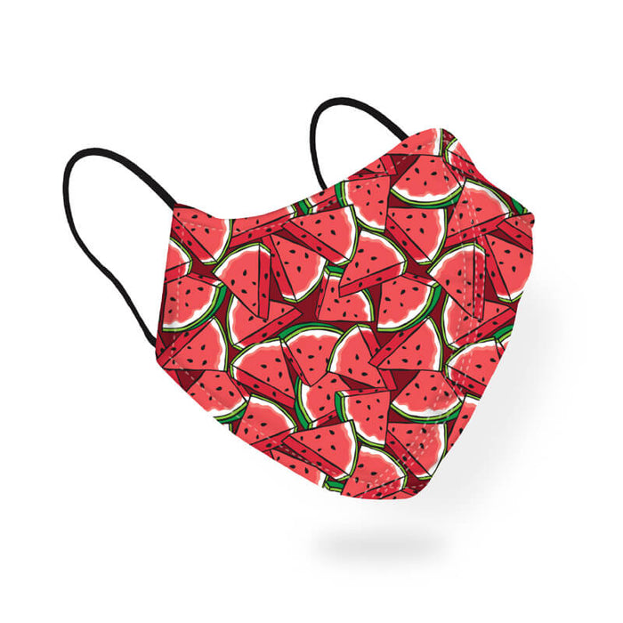 Watermelon Summer Fruit Pieces Pattern Designer Printed Face Mask-thesqueakystore.myshopify.com