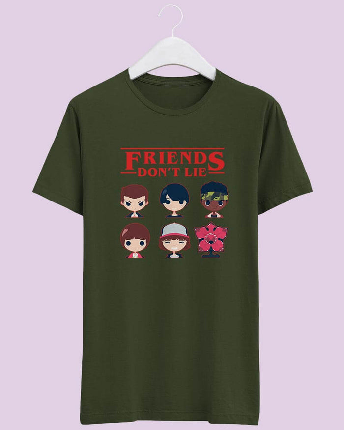 Stranger Things Friends Dont Lie Quote Unisex Tshirt - The Squeaky Store