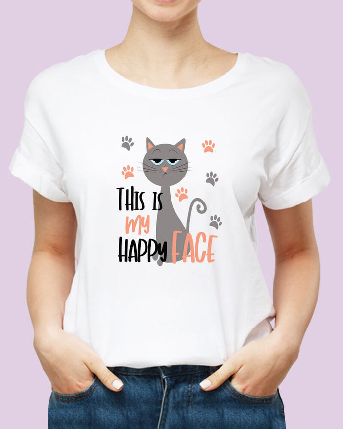 This is My Happy Face Funny Quote Unisex Tshirt - The Squeaky Store