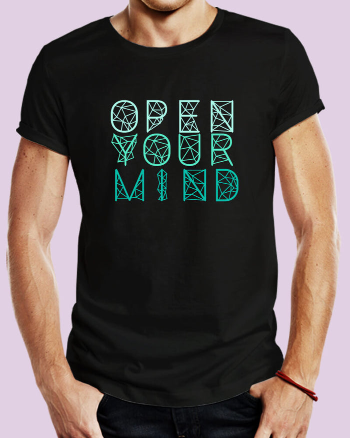 Open Your Mind Positive Quote Unisex Tshirt - The Squeaky Store