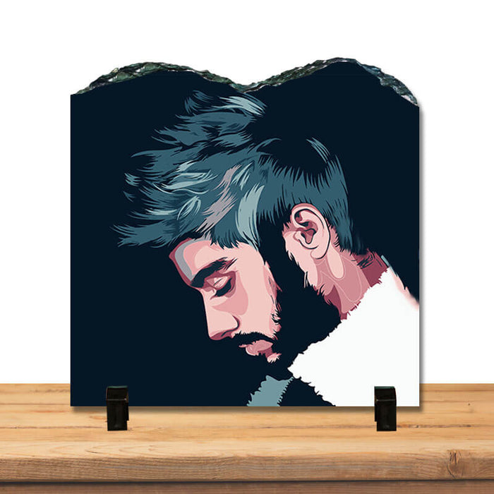 Zayn Malik Cute Singer Music Lover Pillow Talk Home Décor Stone Print with Stand. - The Squeaky Store