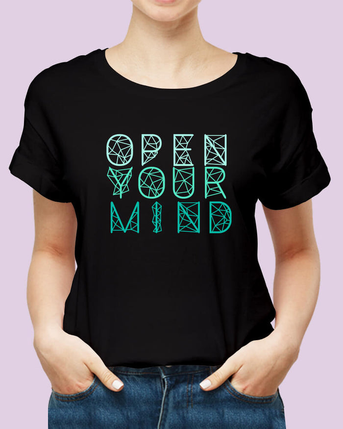 Open Your Mind Positive Quote Unisex Tshirt - The Squeaky Store