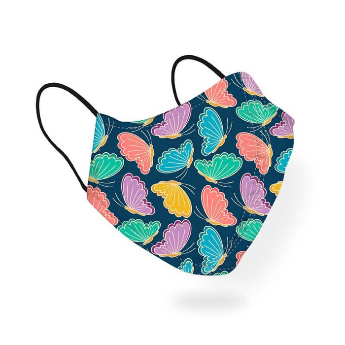 Colorful Pretty Butterflies Pattern Designer Printed Face Mask-thesqueakystore.myshopify.com