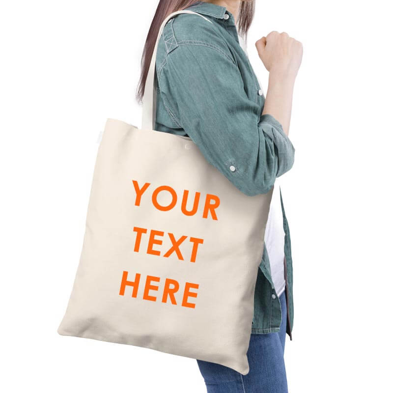 Customized Tote Bag - Orange Print Quote-thesqueakystore.myshopify.com