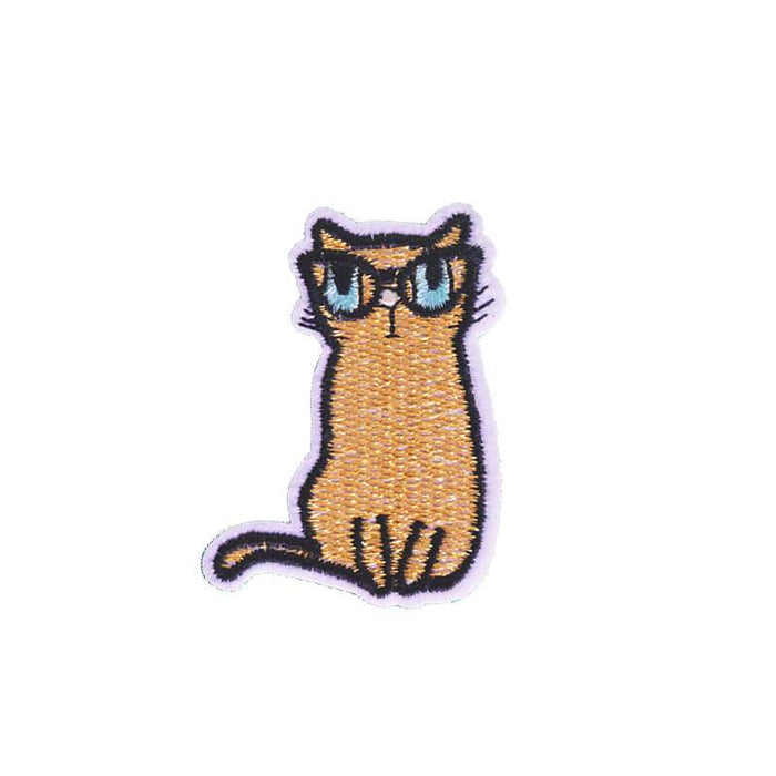 Golden Cute Cat Iron On Patch - The Squeaky Store