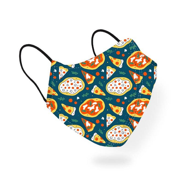 Pizza Lover Foodie Pattern Designer Printed Face Mask-thesqueakystore.myshopify.com
