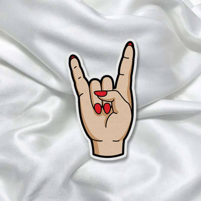 Rock On Pretty Hand Doodle Girly Fashion Printed Iron On Patch for T-shirts, Bags, Jeans - The Squeaky Store