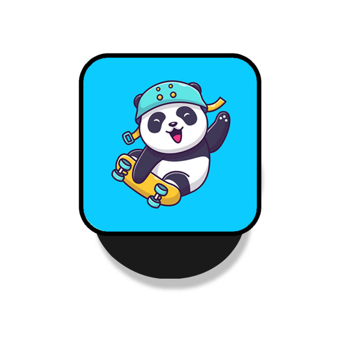Sporty Cute Panda On A Skateboard Mobile Phone Grip Holder & Stand | Selfie Holder For Smart Phones