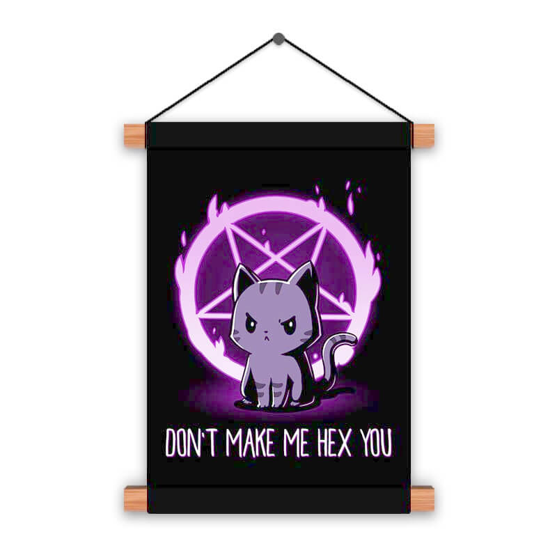 Dont Make me Hex You Funny Cute Cat Quote Animal Lover Poster Printed Wall Hanging - The Squeaky Store