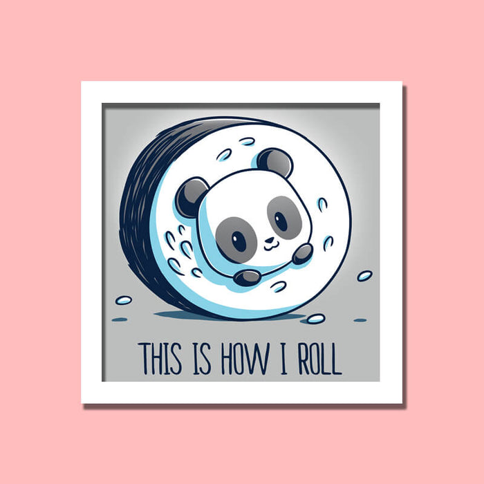 This is How I Roll Cute Panda Quote Wall Art Frame - The Squeaky Store