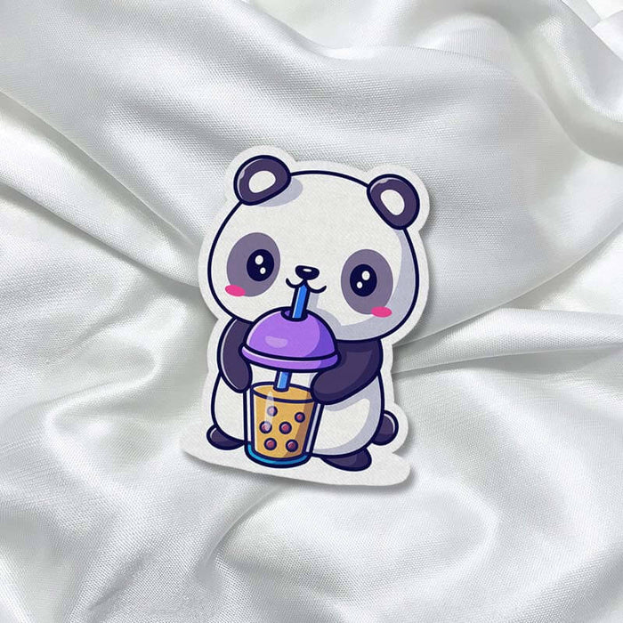 Cute Panda Bubble Tea Fashion Printed Iron On Patch for T-shirts, Bags, Jeans - The Squeaky Store
