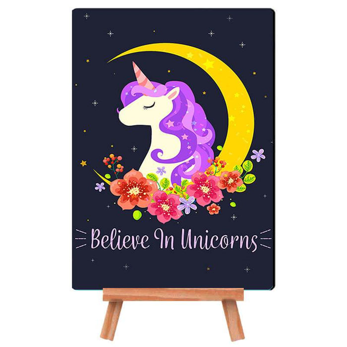 Believe in Unicorns - Desk Decor Poster with Stand - The Squeaky Store