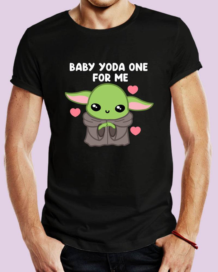 Baby Yoda One For Me Cute Funny Quote Unisex Tshirt - The Squeaky Store