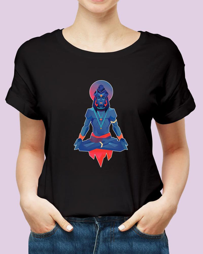 Cool Shiva Meditating Artwork Unisex Tshirt - The Squeaky Store