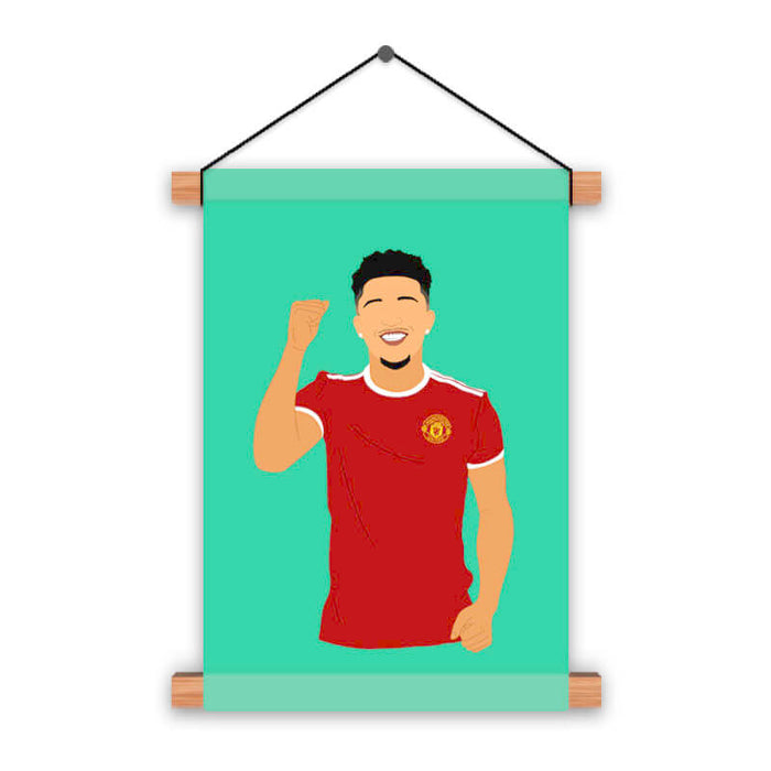 Jadon Sancho Manchester United GGMU MUFC Poster Printed Wall Hanging - The Squeaky Store