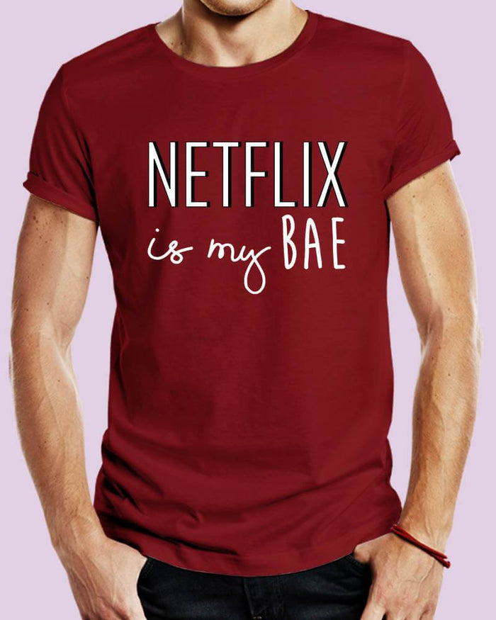 Netflix is My Bae Cute Funny Quote Unisex Tshirt - The Squeaky Store