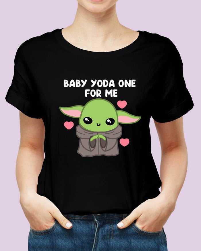 Baby Yoda One For Me Cute Funny Quote Unisex Tshirt - The Squeaky Store