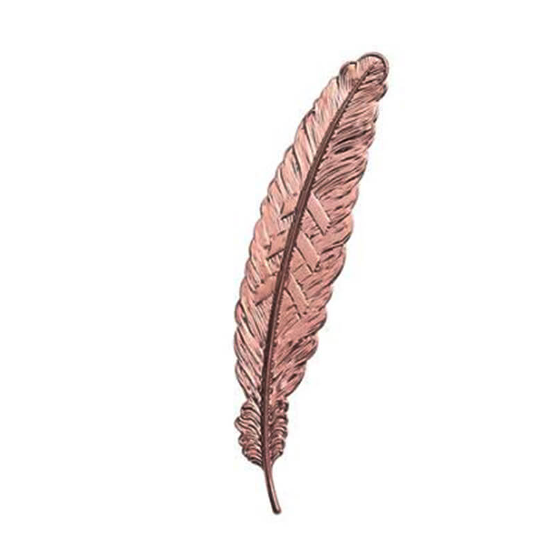 Vintage Feather Metal Bookmark - Rosegold - The Squeaky Store