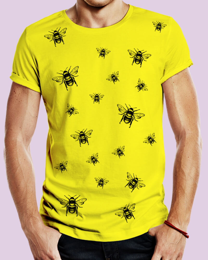 Honey Bees Cool Pattern Unisex Tshirt - The Squeaky Store