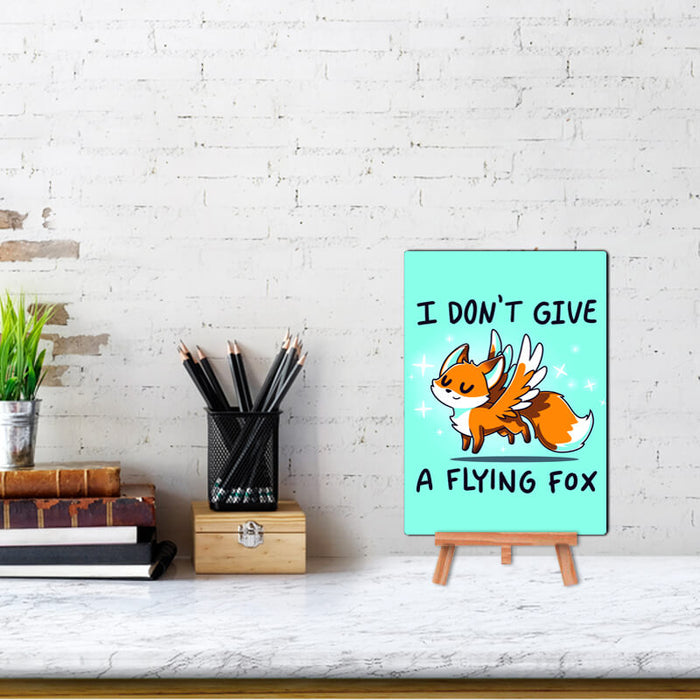 I Don't Give A Flying Fox Funny Cute Quote - Wall & Desk Decor Poster With Stand - The Squeaky Store