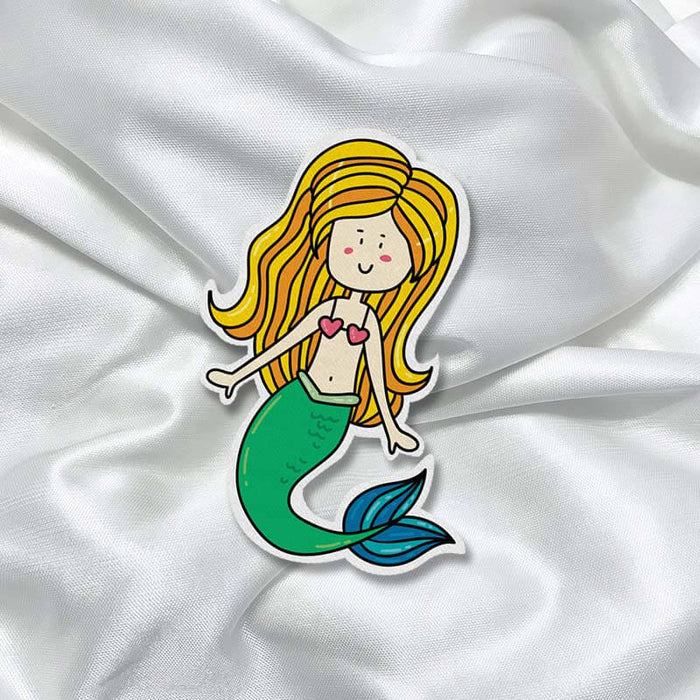 Cute Mermaid Girly Fashion Printed Iron On Patch for T-shirts, Bags, Jeans - The Squeaky Store