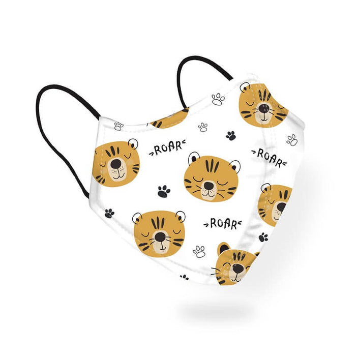Cute Tiger Roar Animal Lover Pattern Designer Printed Face Mask-thesqueakystore.myshopify.com