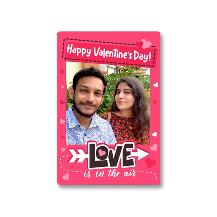 Happy Valentine's Day Cute Couple Pink Customized Quirky Gifting Fridge Magnet