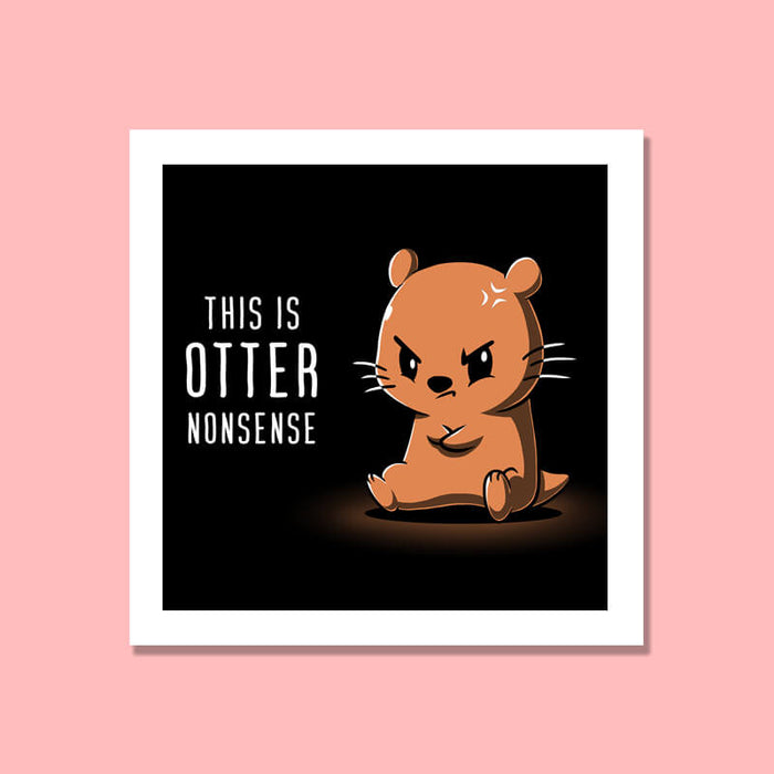 This is Otter Nonsense Funny Pun Animal Lover Quote Wall Art Frame - The Squeaky Store