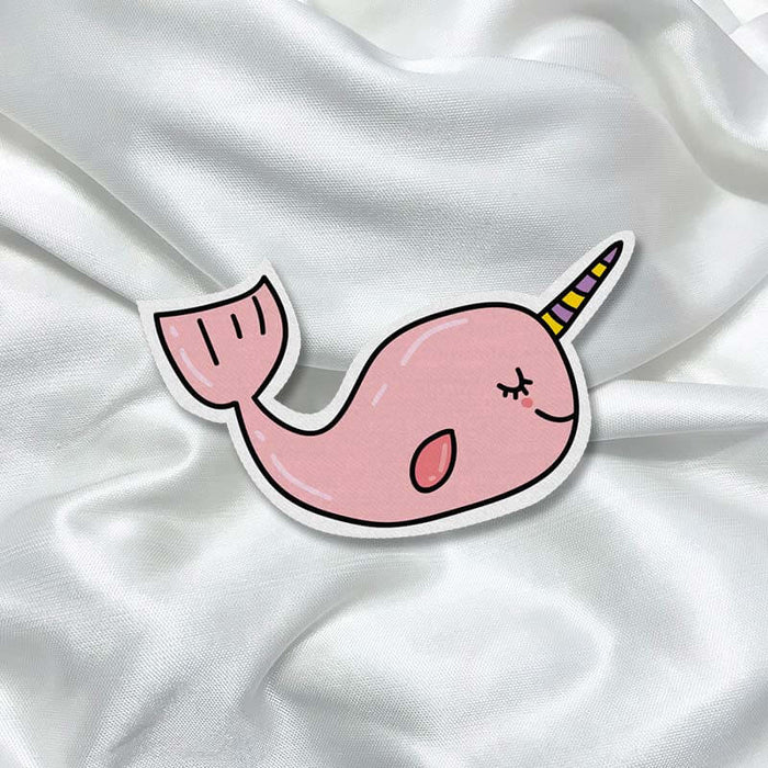 Pink Whale Unicorn Cute Animal Fashion Printed Iron On Patch for T-shirts, Bags, Jeans - The Squeaky Store