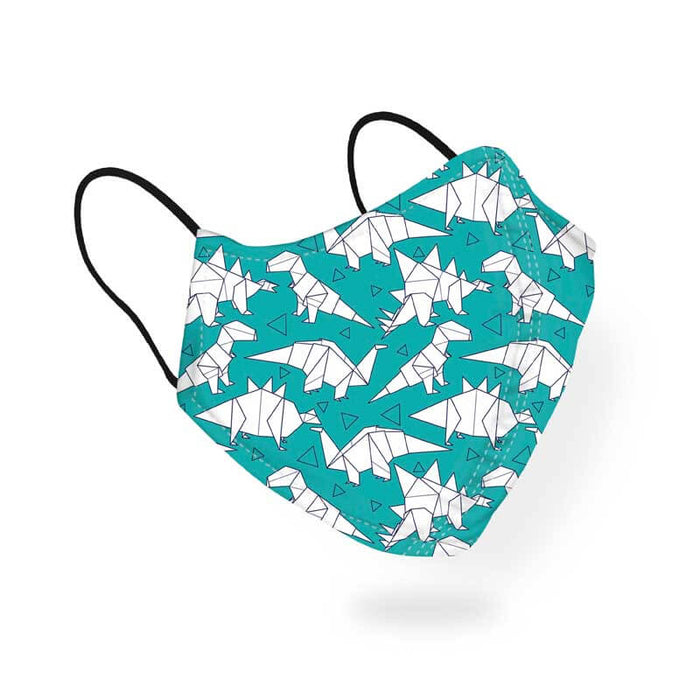 Origami Dinosaurs Cute Art Craft Doodle Pattern Designer Printed Face Mask-thesqueakystore.myshopify.com