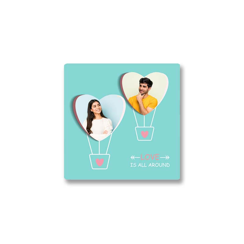 Customized Cute Couple Hot Air Love Balloon Valentine Fridge Magnet