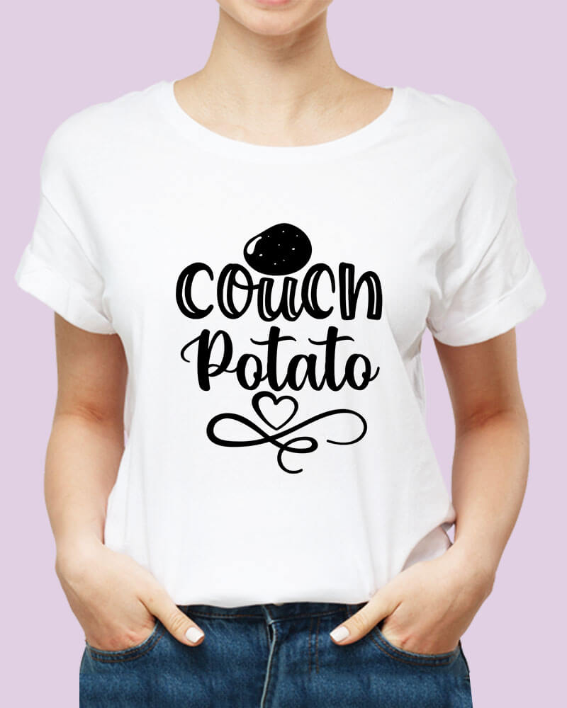 Couch Potato Lazy Quote Unisex Tshirt - The Squeaky Store