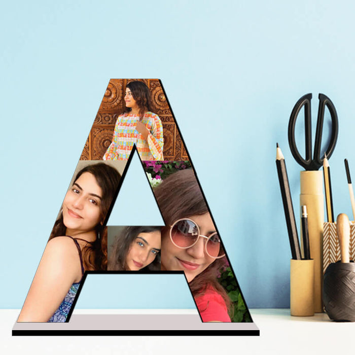 Customized A to Z Wooden Letter Photo Collage - The Squeaky Store