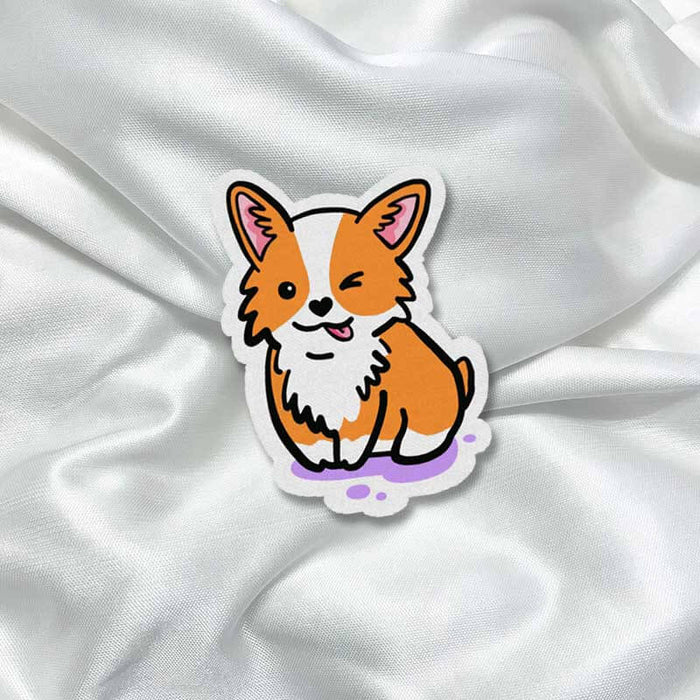 Cute Dog With His Tongue Out Fashion Printed Iron On Patch for T-shirts, Bags, Jeans