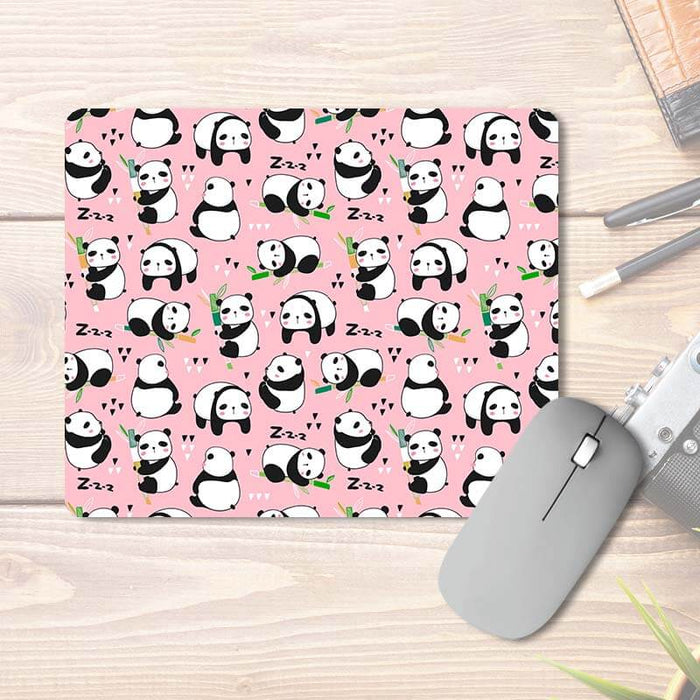 Lazy Panda Sleeping On A Bamboo Pattern | Animal Lover | Printed Mouse Pad