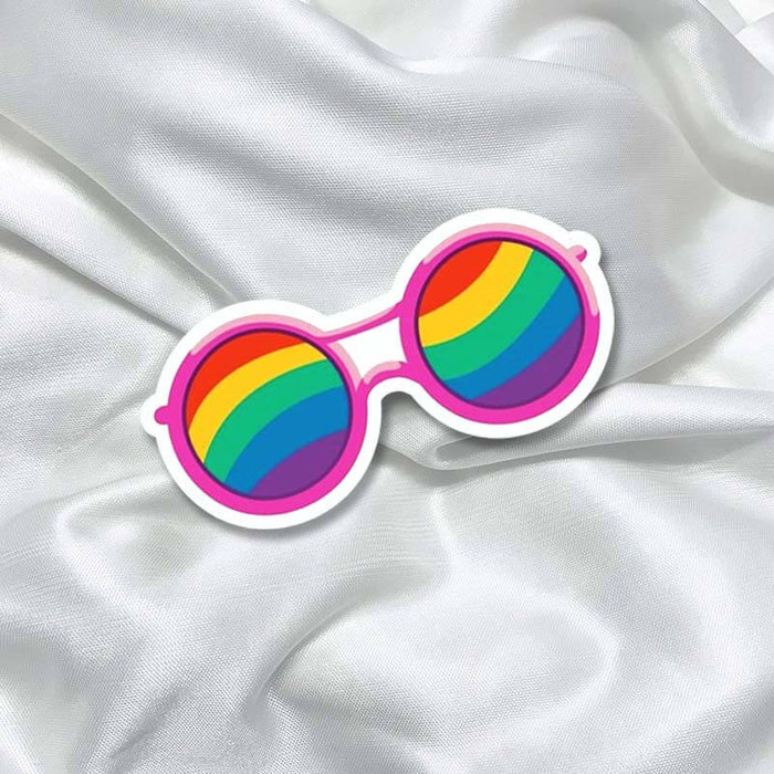 Colorful Retro Rainbow Sunglasses Fashion Printed Iron On Patch for T-shirts, Bags, Jeans