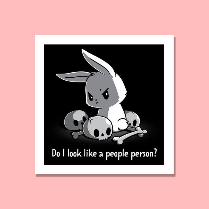 Do I Look Like People Person Cute Funny Rabbit Animal Lover Quote Wall Art Frame - The Squeaky Store