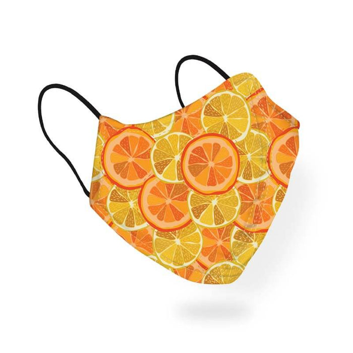 Orange Lemon Slices Fruity Citrus Beautiful Pattern Designer Printed Face Mask-thesqueakystore.myshopify.com